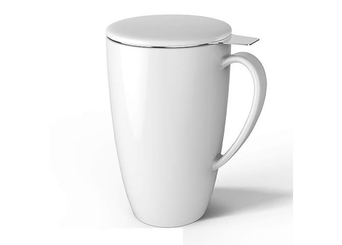 Sweese Porcelain Tea Mug with Infuser and Lid. (Photo: Amazon)