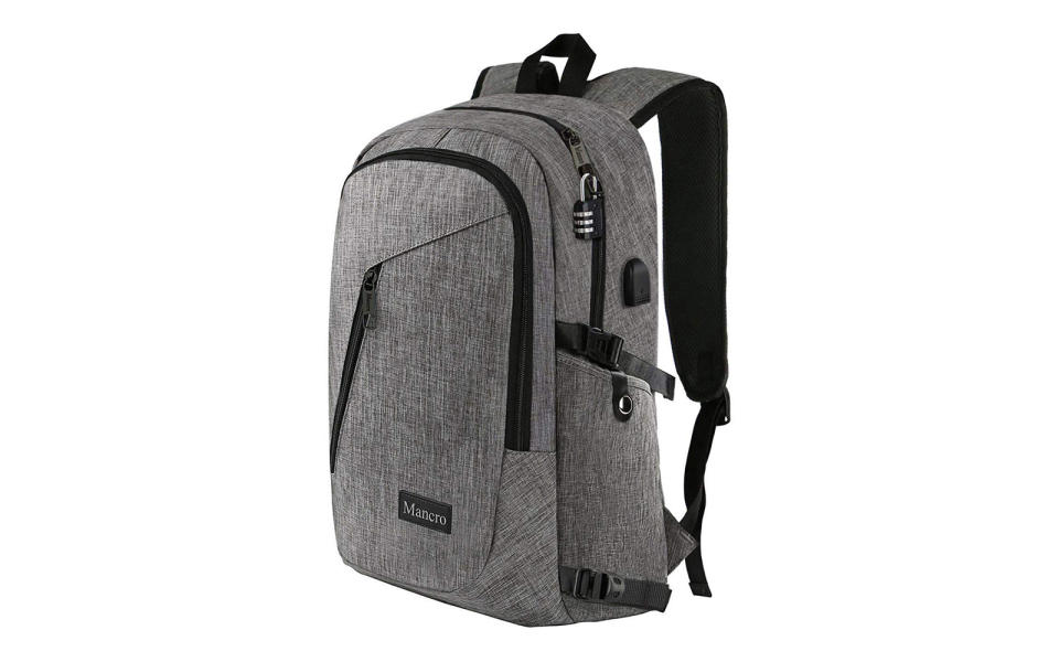 Travel Anti Theft Laptop Backpack With USB Charging Port