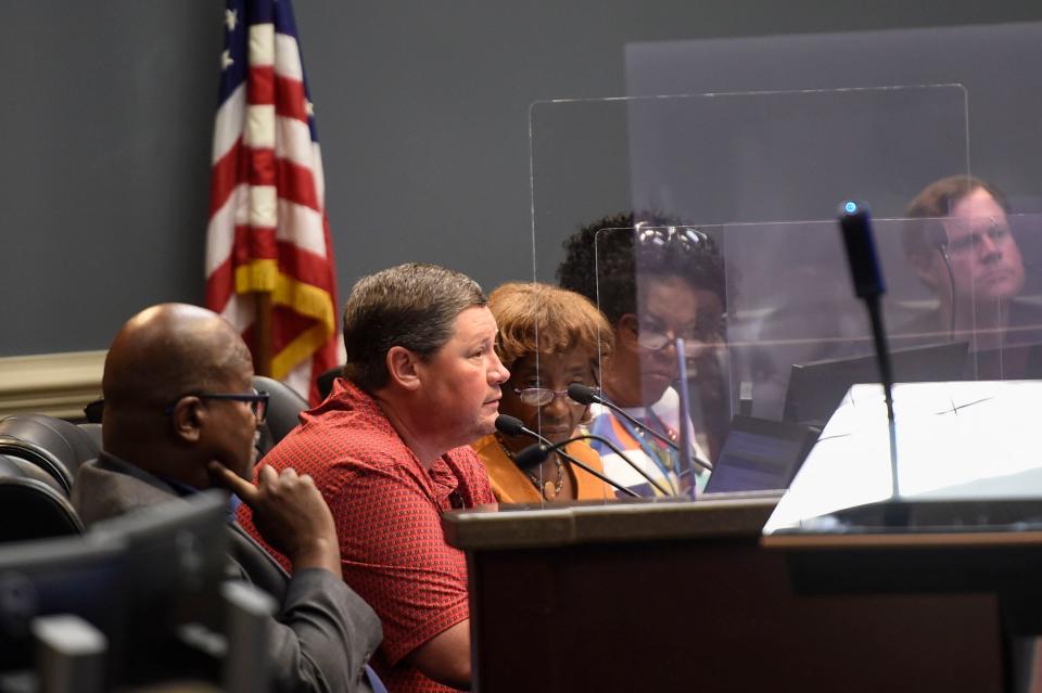 Richmond County school board member Jimmy Atkins, District 8, proposes action against recent school violence at the Richmond County Board of Education meeting on Tuesday, Sept. 20, 2022. Atkins' proposal included cancelling upcoming homecoming parades and tailgates at football games; however, the motion did not pass.