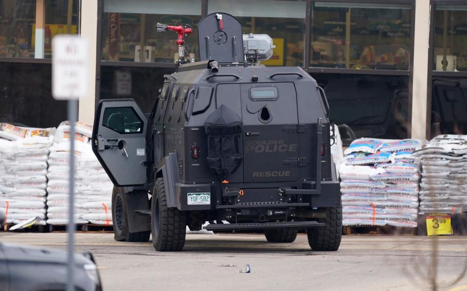 Armoured vehicles attended the scene - AP