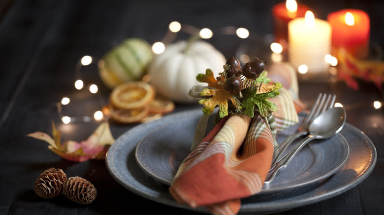 Ornate Thanksgiving place setting