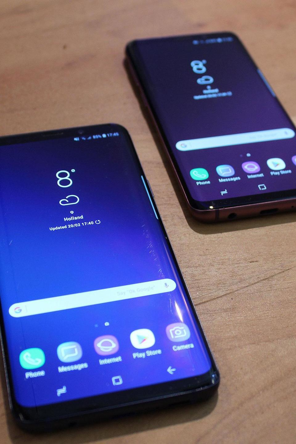 The curved screen of the Samsung Galaxy S9 (Martyn Landi/PA Wire/PA Images)