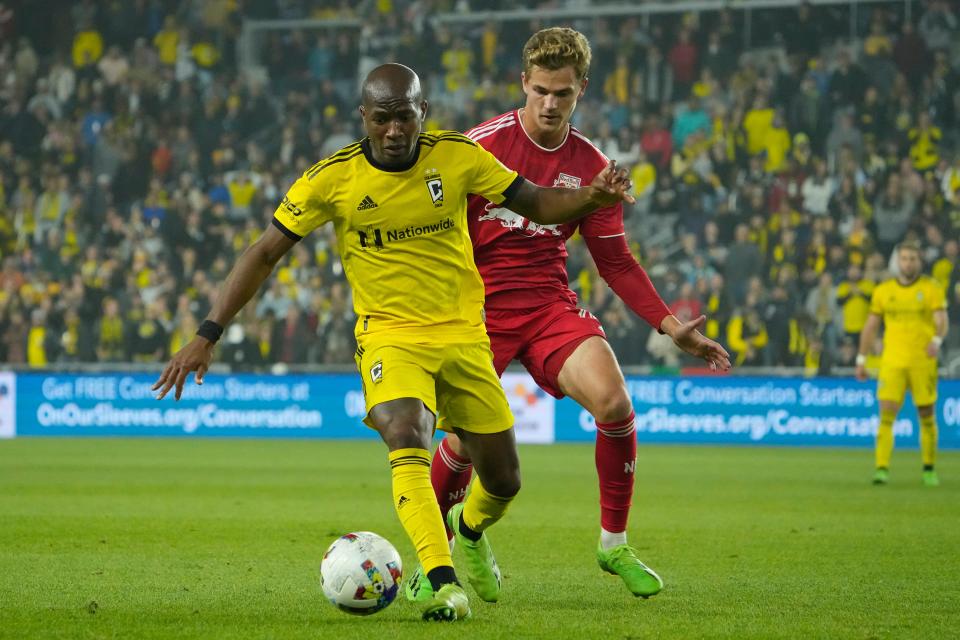 Darlington Nagbe and the Crew will be facing a New York Red Bulls opponent on Saturday that plays a high press.