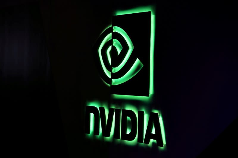 FILE PHOTO: Nvidia logo shown at SIGGRAPH 2017