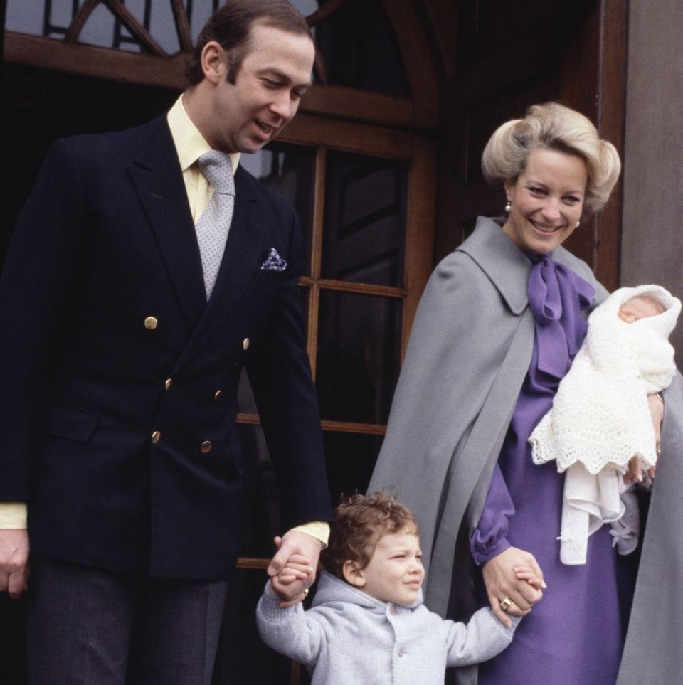 Prince and Princess Michael of Kent leave hospital with their new baby, Lady Gabriella, and son Lord Frederick - Bob Thomas/Popperfoto