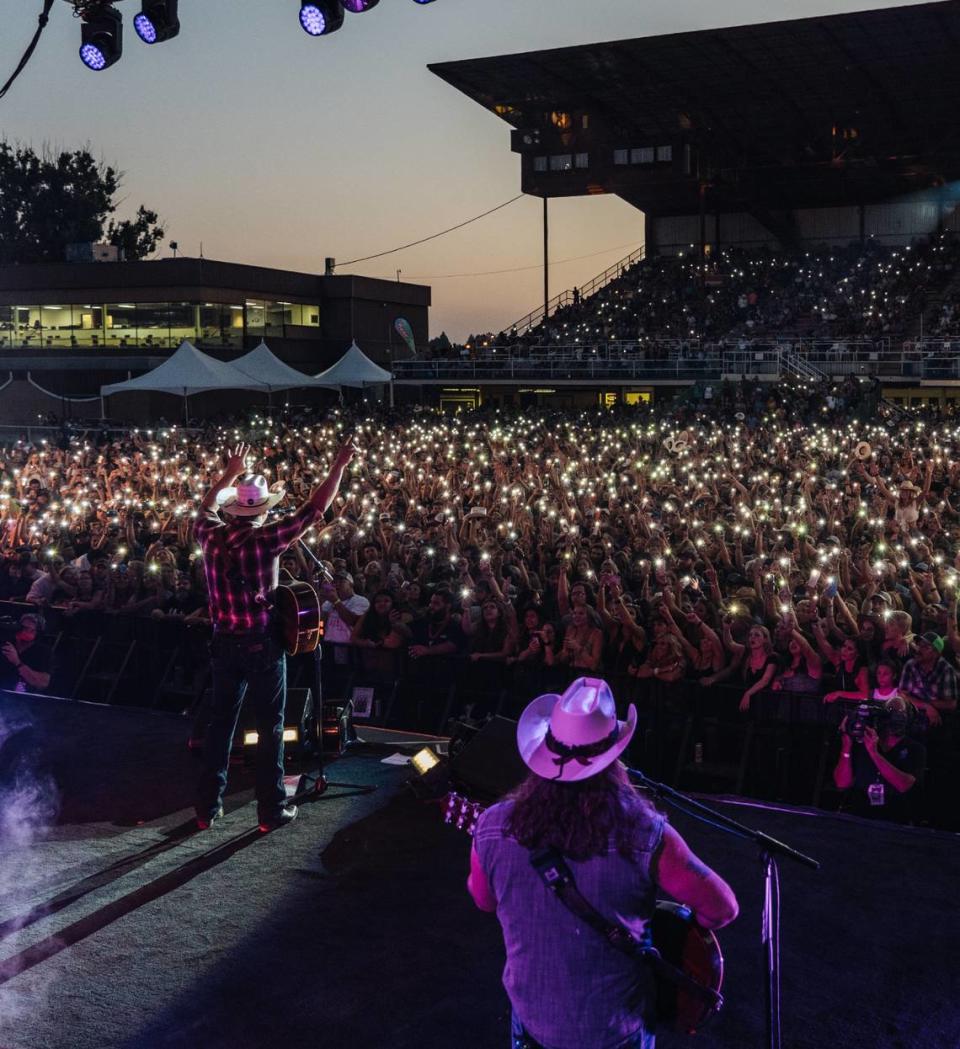 Jon Pardi performs for a record-breaking crowd in 2021 at the Western Idaho Fair. Tyler Leaman