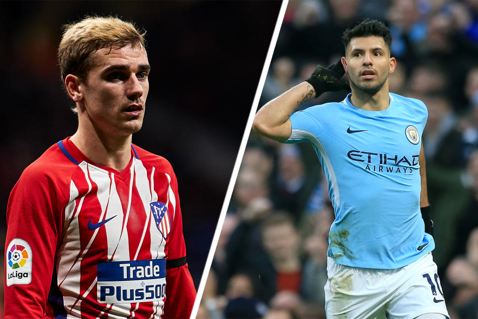 Transfer targets: Will Manchester City snatch Antoine Griezmann from the clutches of Manchester United by sweetening the deal with Aguero?