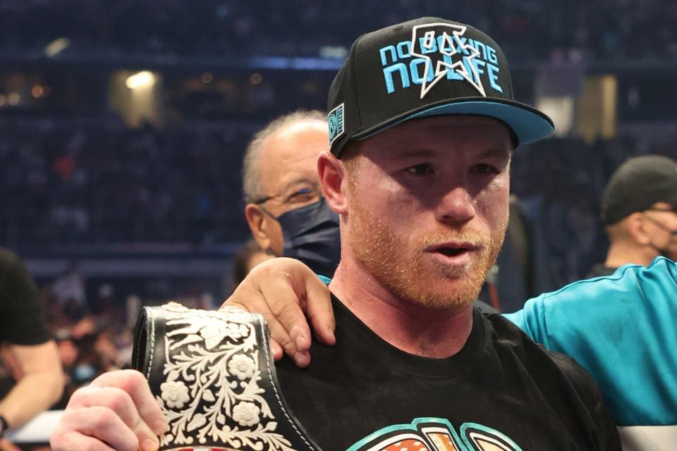 <p>Canelo Alvarez is just one belt away from super-middleweight supremacy</p> (Getty Images)