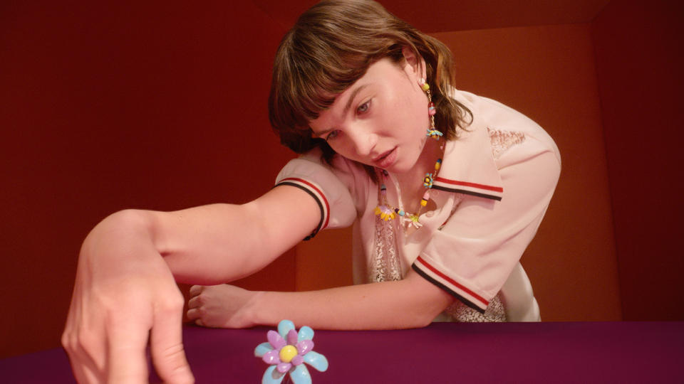 Isadora Bjarkardóttir Barney in the Miu Miu campaign.