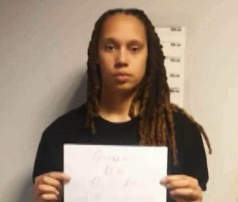 WNBA star Brittney Griner detained in the Russian capital of Moscow awaiting trial on drugs charges.
