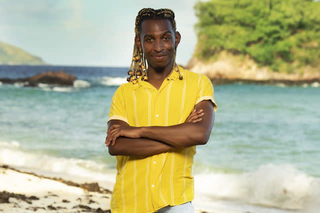 <p>Robert Voets/CBS</p> Tevin Davis of 'Survivor 46'