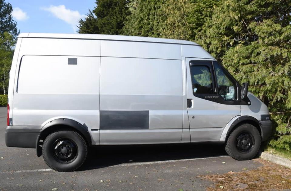 Lancashire Constabulary are asking for information about a silver Ford Transit van, registration MT57 FLC (Lancashire Police/PA) (PA Media)