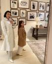 <p>Kourtney Kardashian shared a picture of herself and her daughter Penelope, known simply as 'P' by family and friends, in matching outfits ahead of Christmas Eve. </p><p>The reality star's 'twin' rocked a monogrammed trench coat and festive gold loafers, both by Gucci, to match her mother's long white coat with metallic silver lining. </p><p><a href="https://www.instagram.com/p/CX2DxurPlGJ/" rel="nofollow noopener" target="_blank" data-ylk="slk:See the original post on Instagram;elm:context_link;itc:0;sec:content-canvas" class="link ">See the original post on Instagram</a></p>