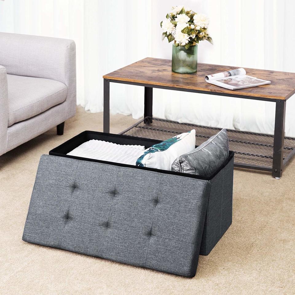 SONGMICS Storage Ottoman Bench. (Photo: Amazon)