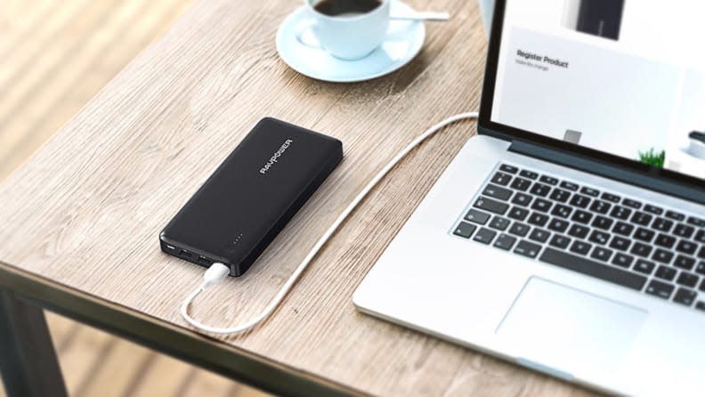 This charger's slim design makes it easy to toss in your bag.