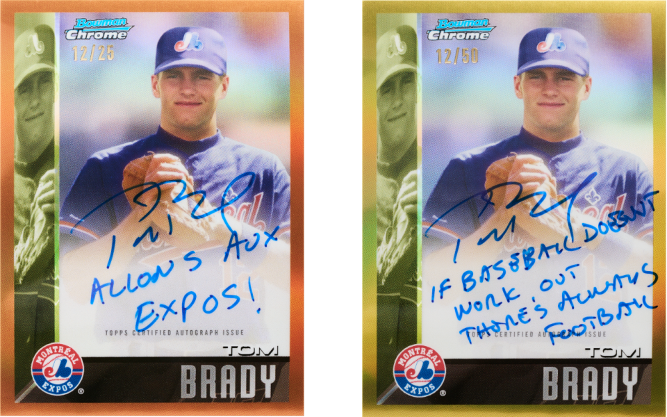 Tom Brady finally gets his own Montreal Expos rookie baseball card ...