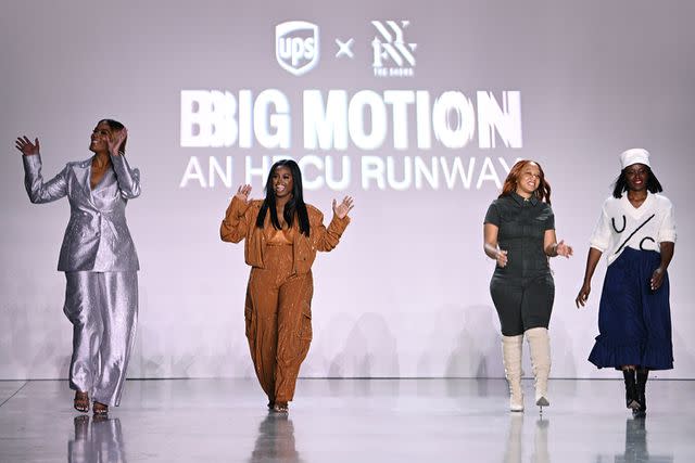 <p>Bryan Bedder/Getty</p> Nola McEachin & From left to right: Shaq Robotham of The Brand Label , Chelsea Grays and Undra Celeste