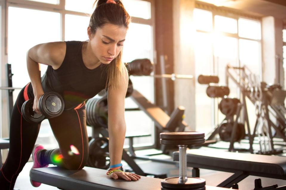 Resistance training — such as weight training — has been found to strengthen muscles throughout the body, including the brain. Getty Images/iStockphoto