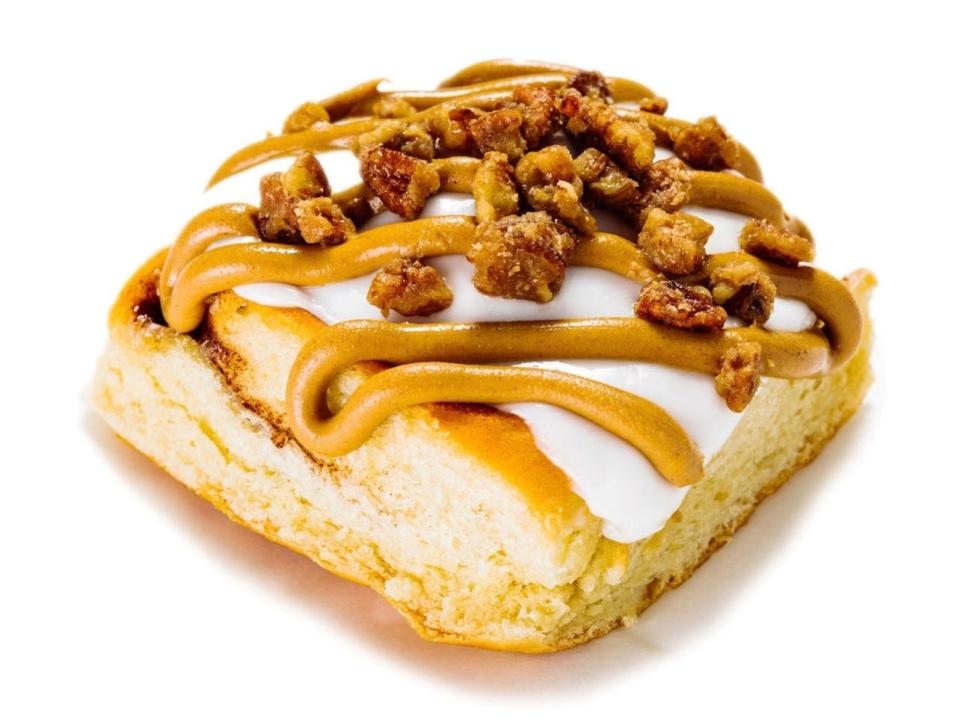 The Peach Cobbler Factory, which opened a location in Stuart, features old-fashioned desserts that include a peanut butter and praline cinnamon roll.