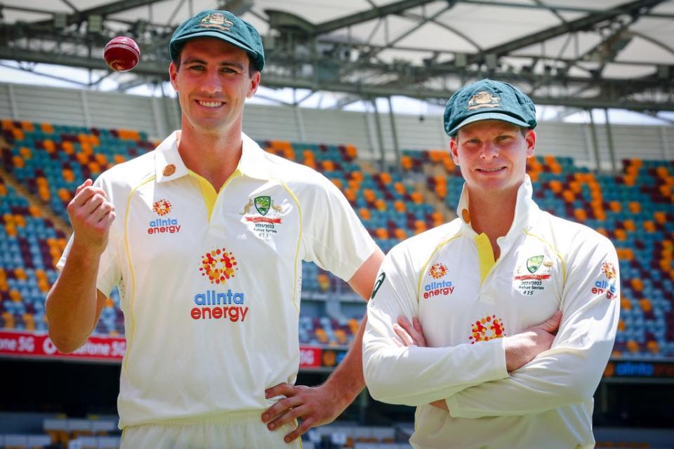 Australia’s new captain Patrick Cummins and Steve Smith (Getty)