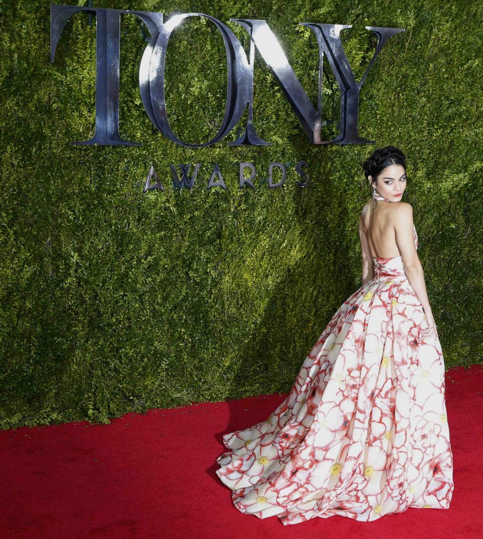 Actress Vanessa Hudgens arrives for the American Theatre Wing's 69th Annual Tony Awards at the Radio City Music Hall in Manhattan