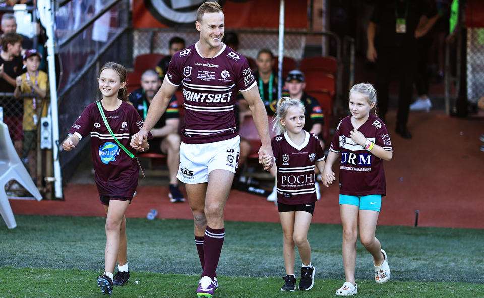 Daly Cherry-Evans with his daughters.