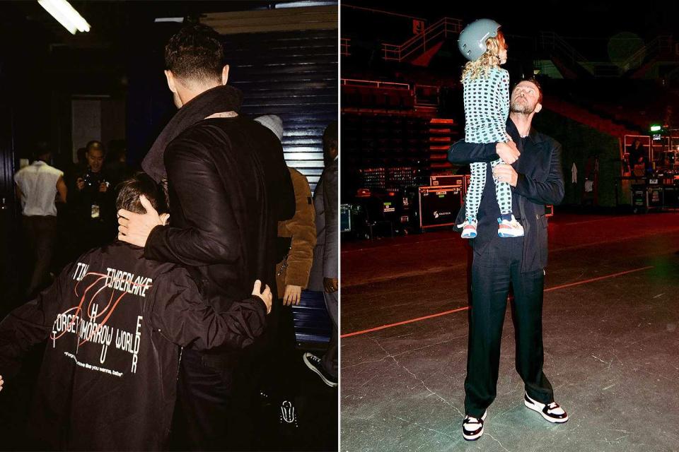 <p>Justin Timberlake/Instagram</p> Justin Timberlake poses with sons Silas and Phineas for Father