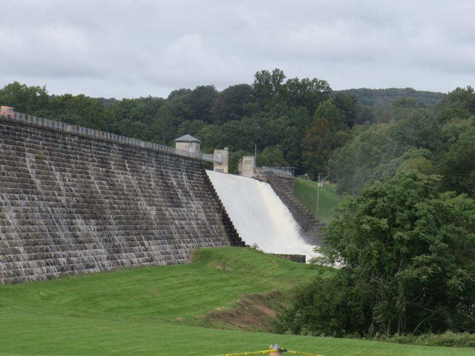 Images from the Boonton Reservoir officials announce a new recreational trail will be created around the 1,300 acre reservoir in Parsippany and Boonton. Sept. 28, 2018.