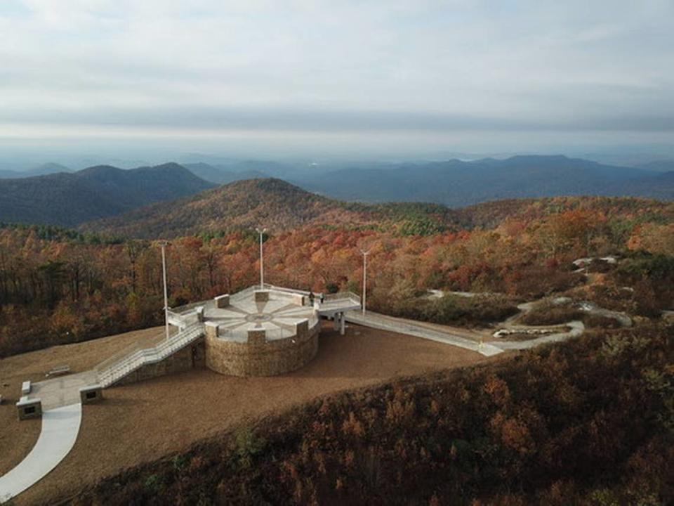 Sassafras Mountain, South Carolina’s highest elevation, is closed to the public.