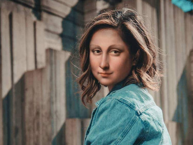 Artist Gives the Mona Lisa a Glamorous Modern Makeover