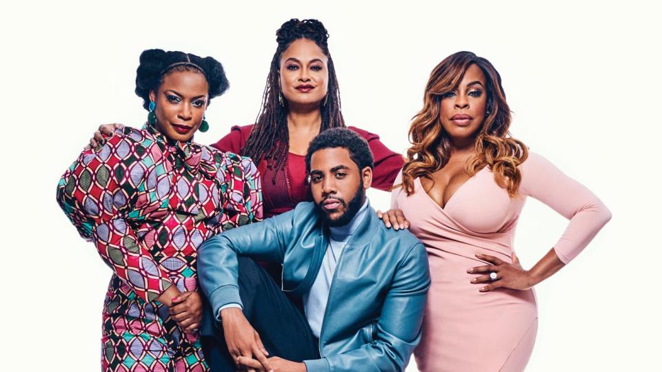'When They See Us' creator Ava DuVernay photographed with stars Aunjanue Ellis, Niecy Nash and Jharrel Jerome