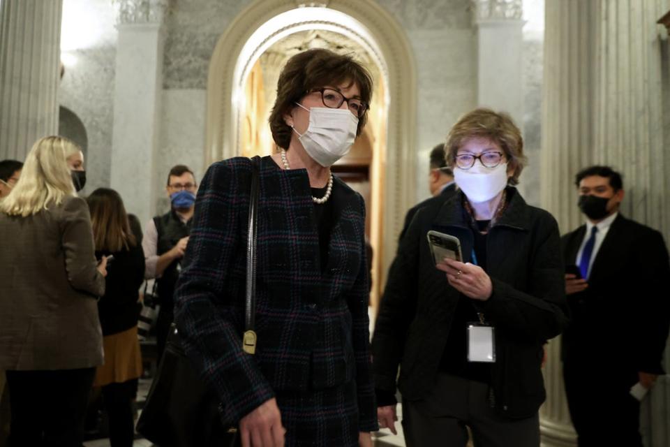 La senadora Susan Collins es una de las tres republicanas elegidas en Washington que apoyan el aborto (Getty Images)