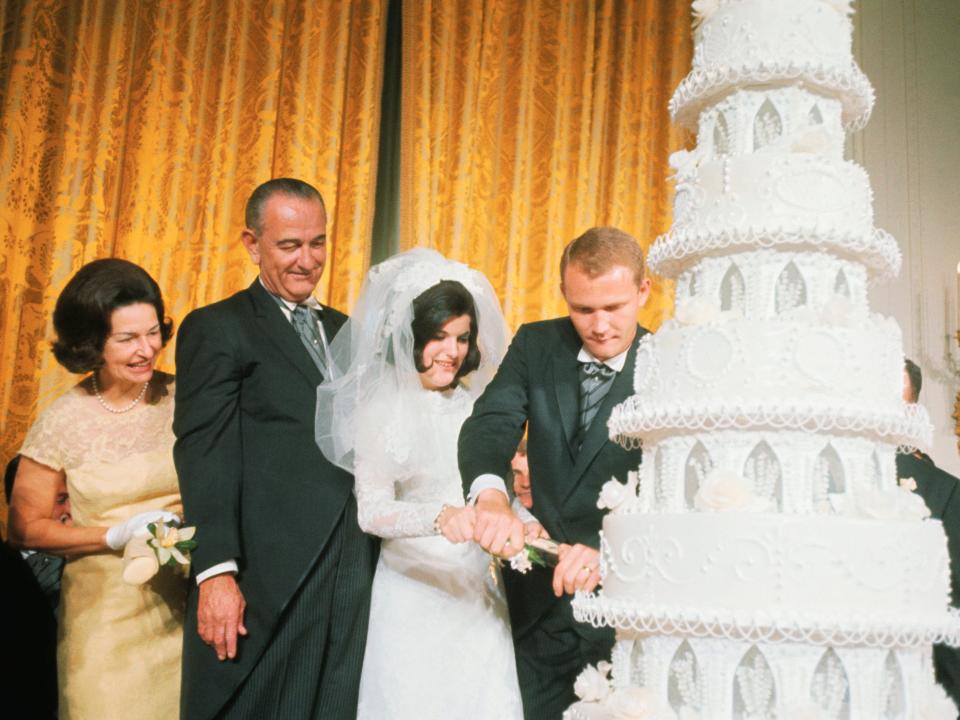 Luci Baines Johnson at her wedding at the White House in 1966