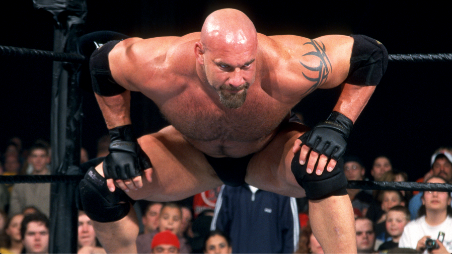 Goldberg is seen during his initial run with WCW in the late 1990s.