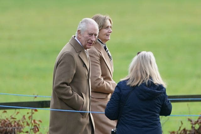 Royals attend church service