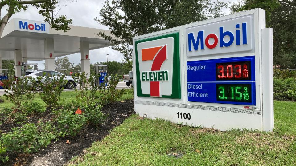 Gas prices topped $3 on average across Florida for the first time since October 2014 on Tuesday, July 6, 2021. This 7-Eleven at Okeechobee and Royal Palm Beach boulevards in Royal Palm Beach was in line with the statewide trend - and a few cents cheaper than many other stations in Palm Beach County.