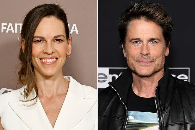 <p>John Sciulli/Variety via Getty; Jon Kopaloff/WireImage</p> Hilary Swank and Rob Lowe