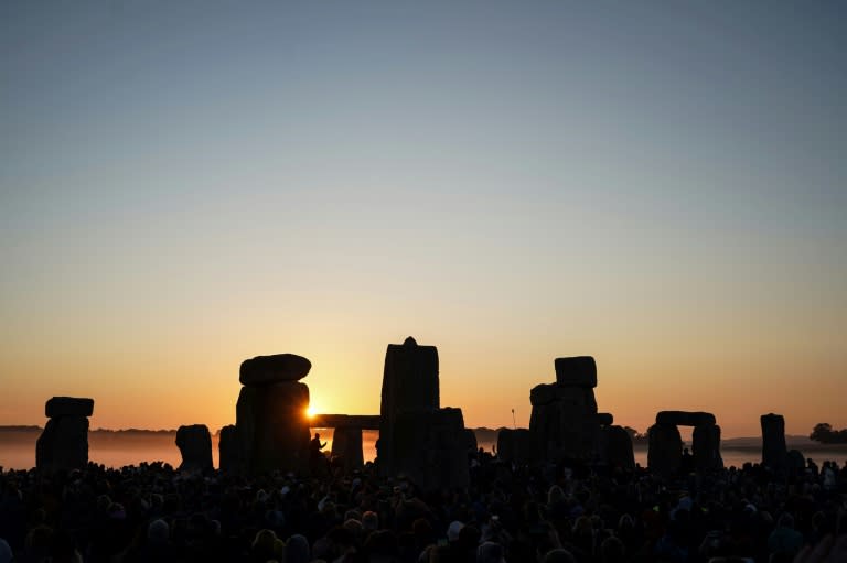 Stonehenge in southwest England -- carved and constructed at a time when there were no metal tools -- symbolises Britain's semi-mythical pre-historic period, and has spawned countless legends (William EDWARDS)