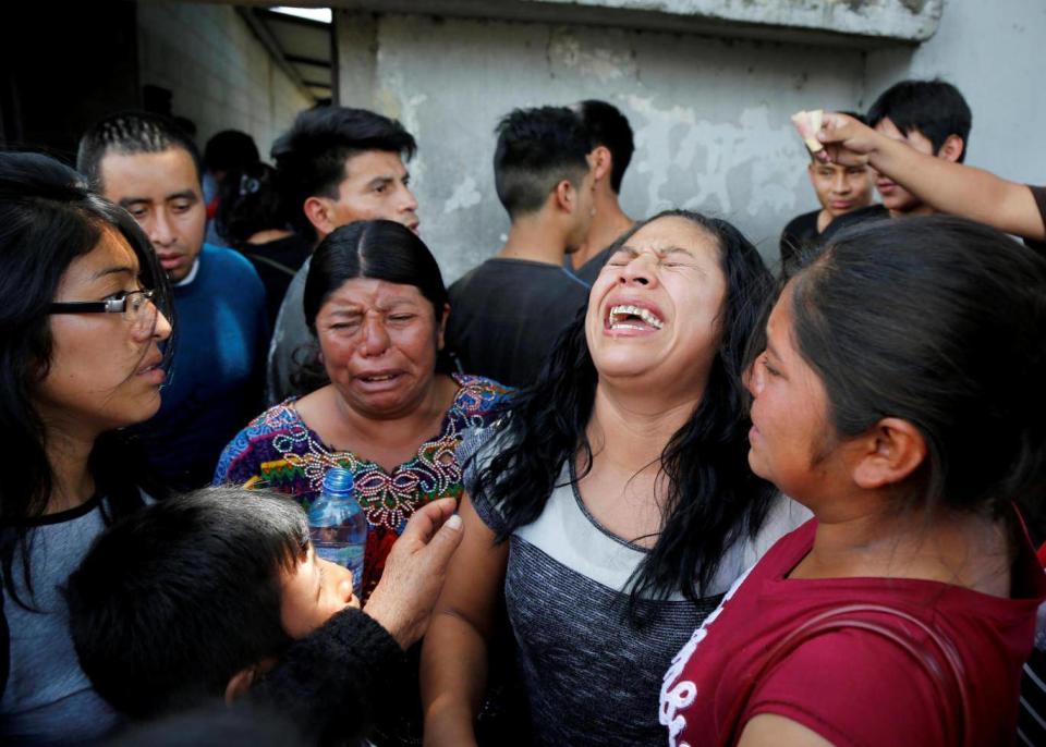 Guatemalan migrant Maria del Carmen Tambriz reacts after being returned from the U.S. without her daughter after they were separated by U.S. border officials in Guatemala city, Guatemala, July 26, 2018. (Reuters)