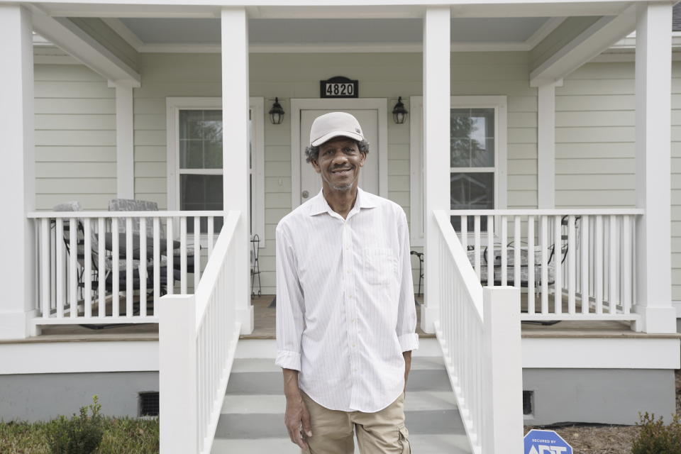 Seth Whipper, a supporter of President Joe Biden, poses for a portrait in North Charleston, S.C., Saturday, Jan. 27, 2024. (AP Photo/Serkan Gurbuz)