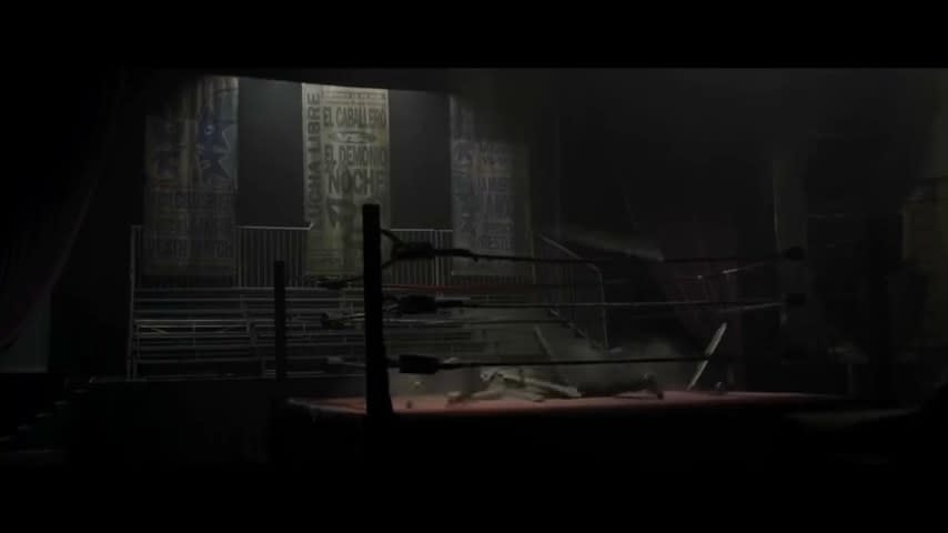 Peter having fallen into an empty wrestling ring in "The Amazing Spider-Man"