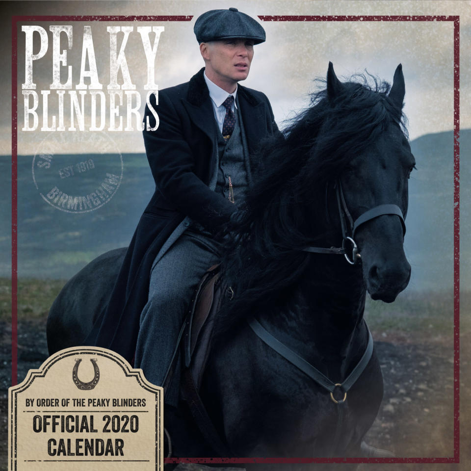 Front cover of the Peaky Blinders calendar 2020 (Danilo Promotions/PA)