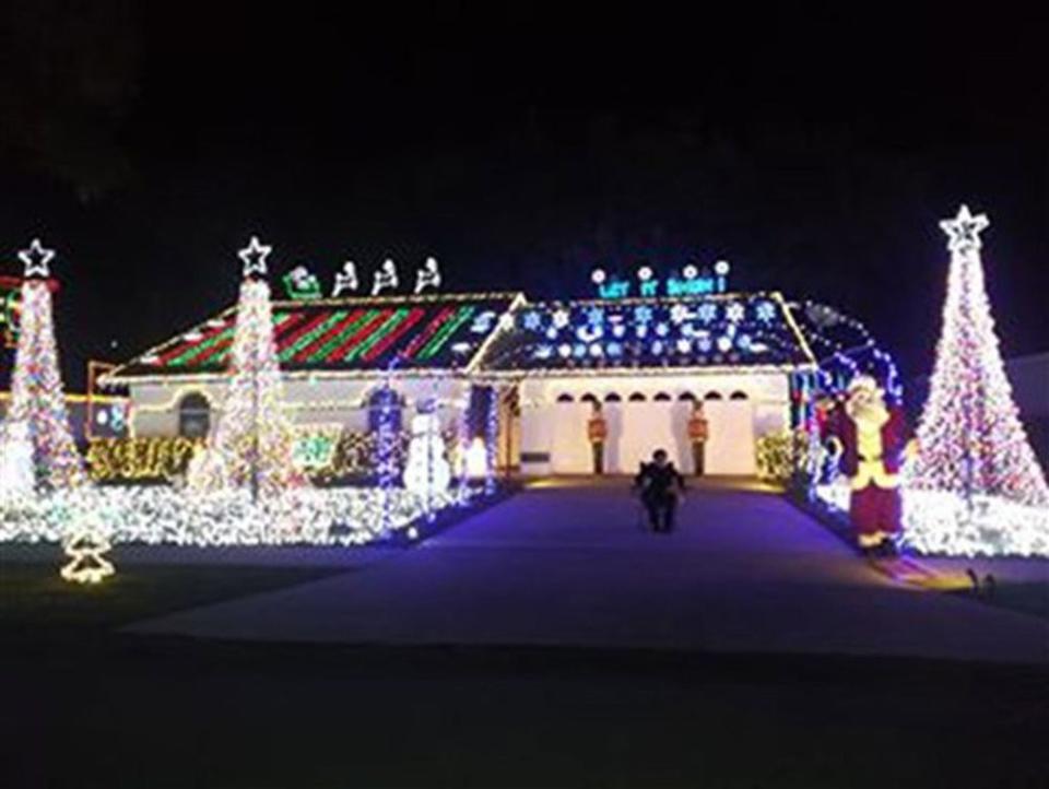 Neighbor Don Weaver's Christmas lights display