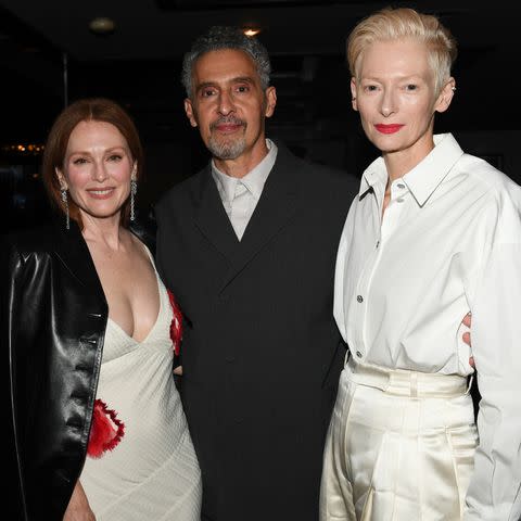 <p>Sonia Recchia/Getty</p> Julianne Moore, John Turturro and Tilda Swinton