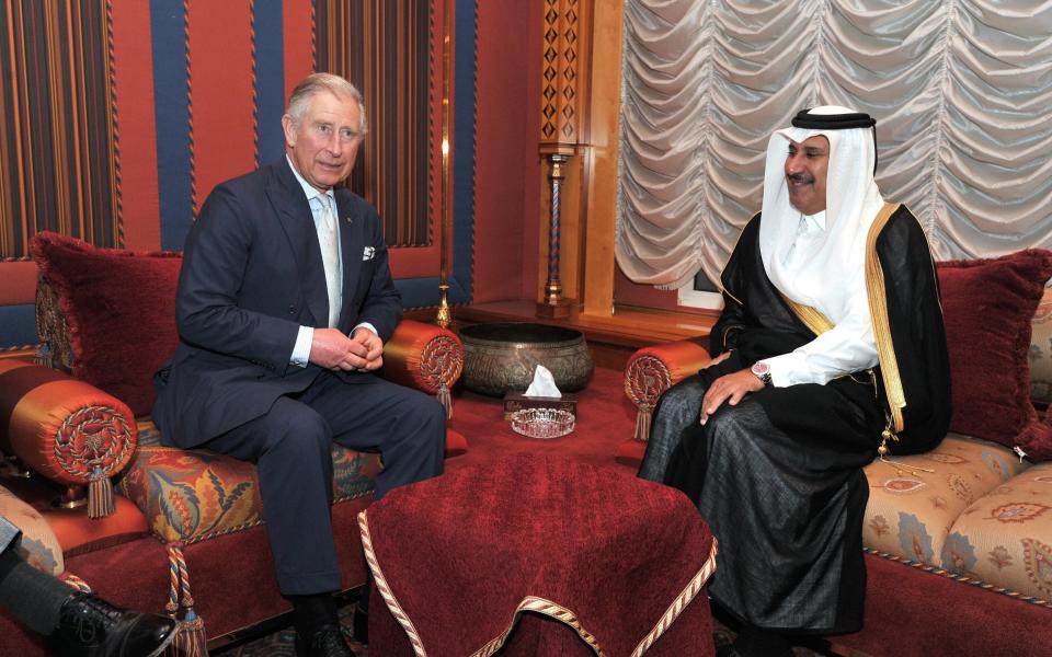 Prince Charles with Sheikh Hamad Bin Jassim al Thani in 2013 - John Stillwell/PA