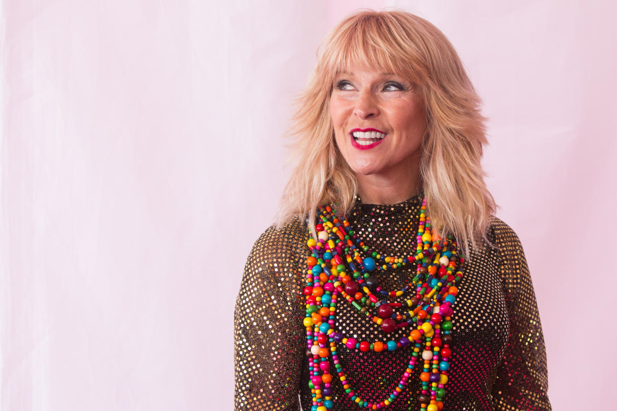 HENLEY-ON-THAMES, ENGLAND - AUGUST 20:  Toyah Wilcox poses for photographers at Rewind South at Temple Island Meadows on August 20, 2016 in Henley-on-Thames, England.  (Photo by Lorne Thomson/Redferns)