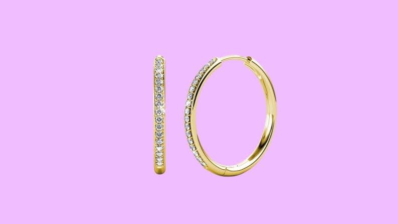 These Cate & Chloe hoops are an elegant addition to any summer outfit.