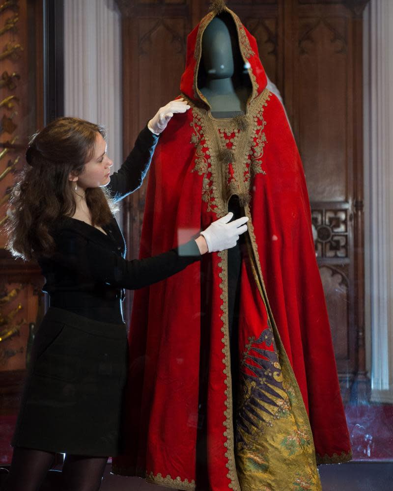 Napoleon’s red cloak: the Berber-inspired garment greatly appealed to Charles during his childhood at Windsor Castle.