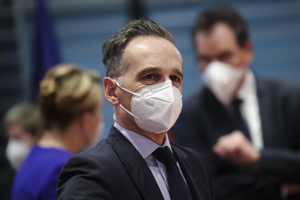 German Minister of Foreign Affairs Heiko Maas is seen during a cabinet meeting at the German chancellery, January 20, 2021 in Berlin, Germany. / Credit: Hayoung Jeon/Pool/Getty