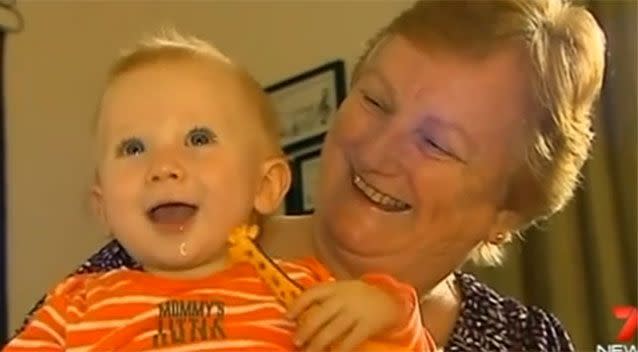 Grandmother Susan Kemp with her grandson Ethan. 